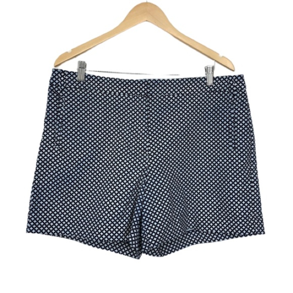 Anne Klein Geometric Print Preppy Shorts With Pockets Size 14